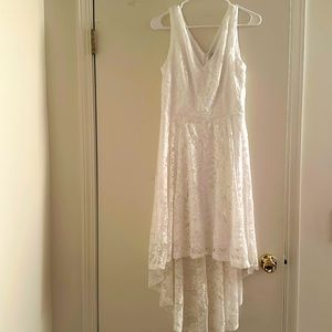 WHITE CASUAL WEDDING DRESS